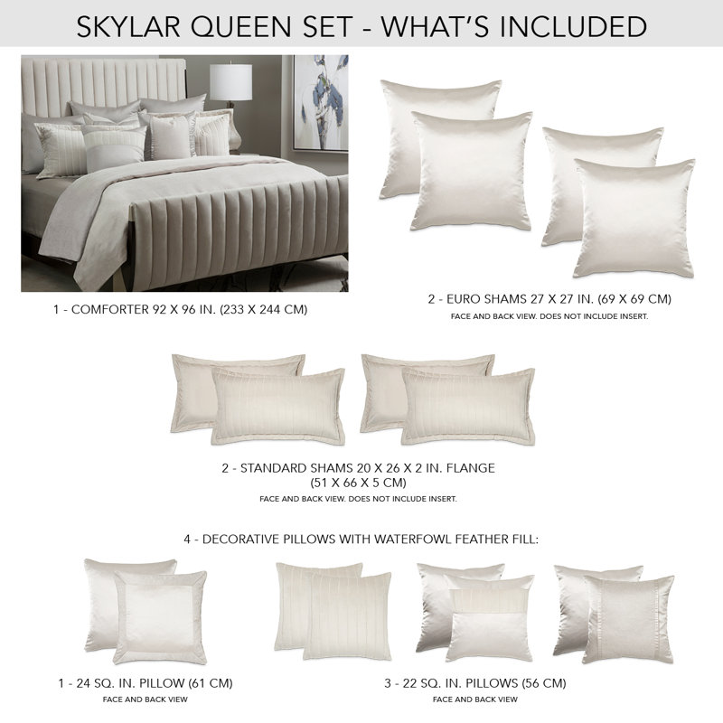 Skylar 9-Piece Comforter Set - Champagne