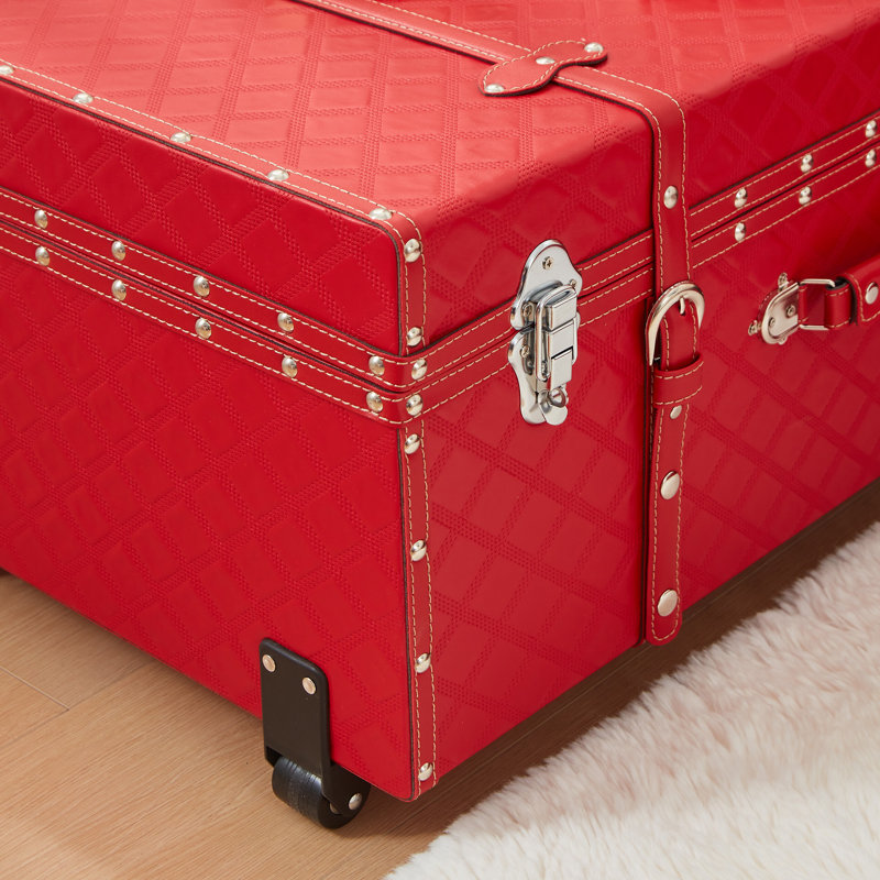 Texture Wheeled Trunk - Candy Apple Red