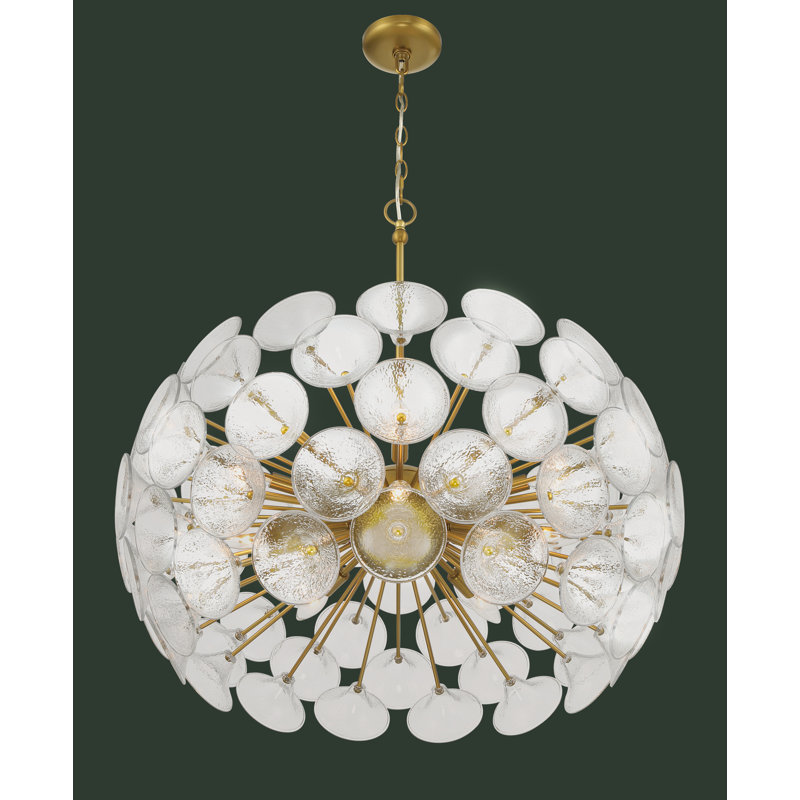 Rosdorf Park Lazzara - 10 Lt Chandelier In Soft Brass Finish