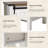 4-piece Farmhouse & Barn Door Design Bedroom Set, Queen Size, White-1432591286-1432591282