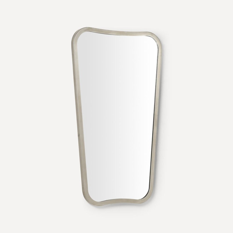 Contour Metal Mirror, Brushed Pewter