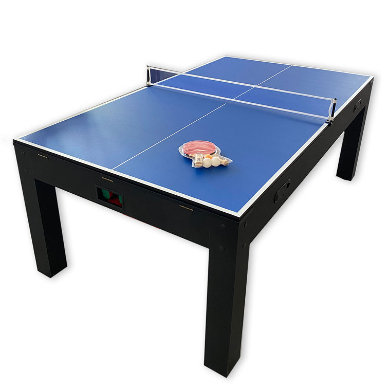 6-in-1 Walnut Table for Dining, Ping Pong, Pool & Other Games