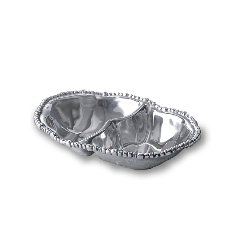 Organic Pearl Divided Serving Dish