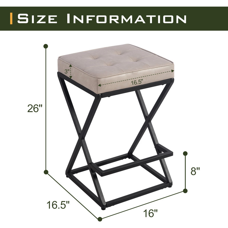 Tabouret de comptoir Pickensville, Blanc