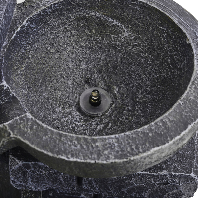 Plimpton Weather Resistant Floor Fountain with Light