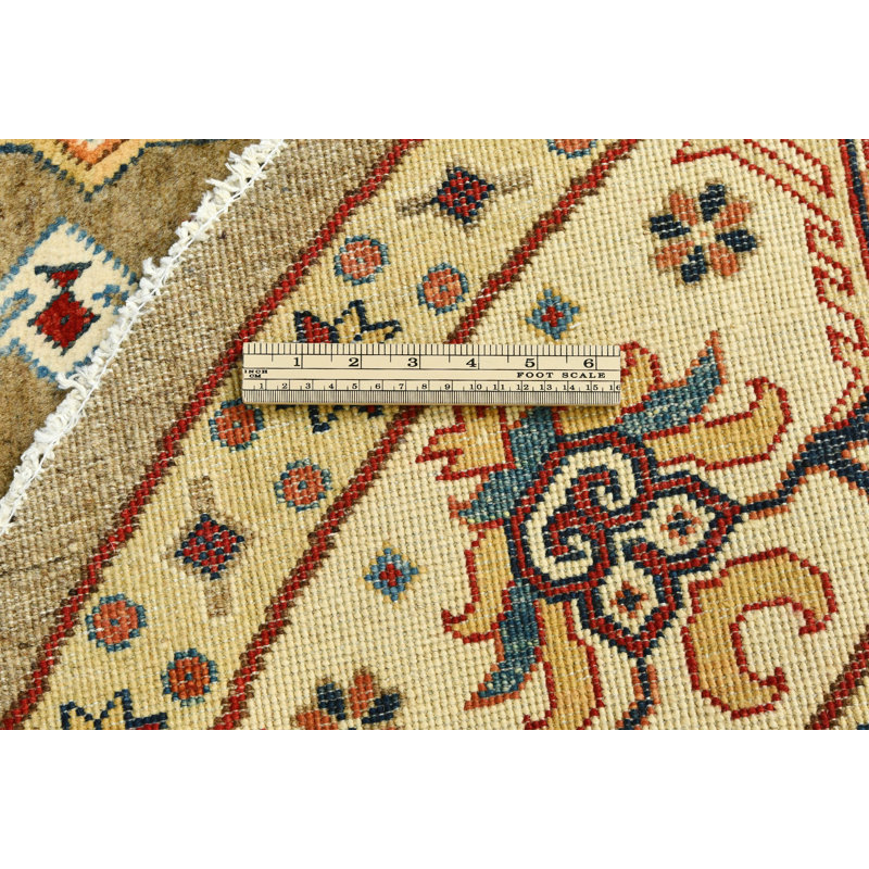 Tapis oriental unique tribal brun 9X9