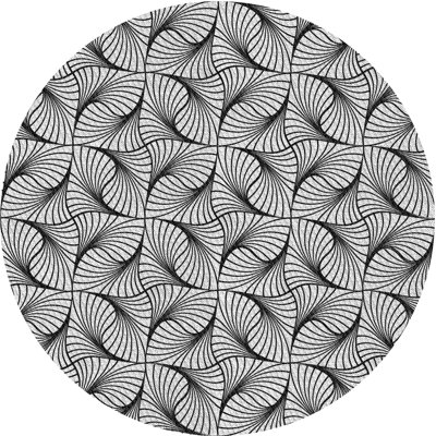 Tapis géométrique noir