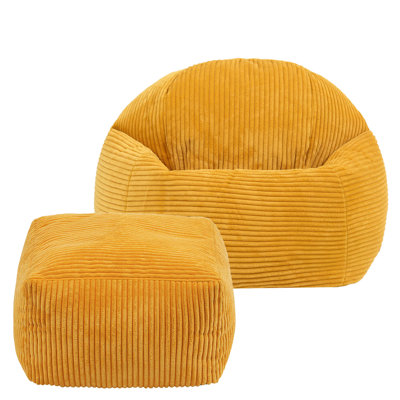 Corduroy Refillable Bean Bag Set
