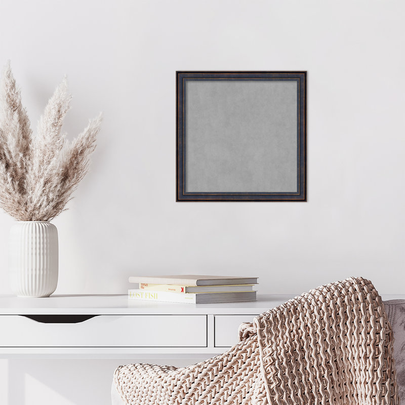 Tableau magnétique à cadre arrondi bronze foncé, H 14 po x l 14 po