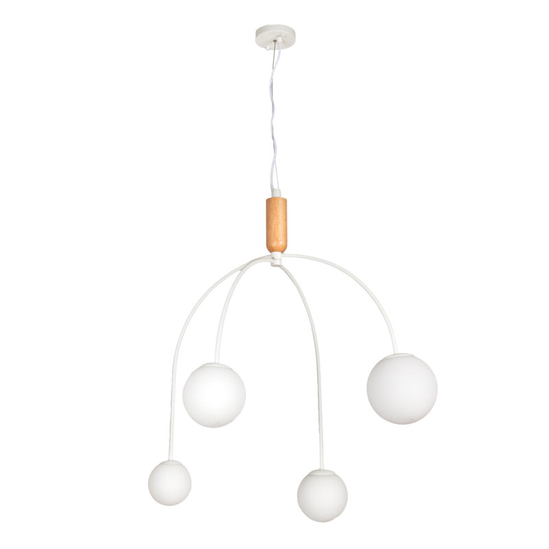 Luminaire suspendu sphérique en verre givré Luminous