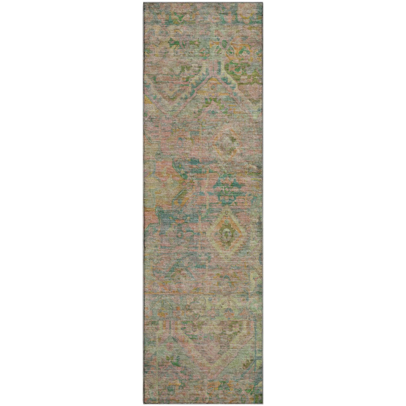 Premium Machine Washable Slesnick AMF1664 Global Rug, Runner 2'3" x 7'6"
