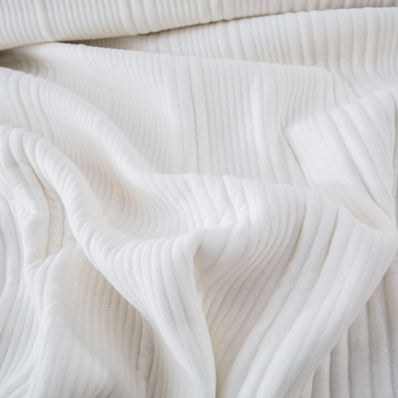 Couverture réversible en jersey de coton avec bourre en polyester léger | Couverture douce toutes saisons, certifiée OEKO-TEX® Standard 100