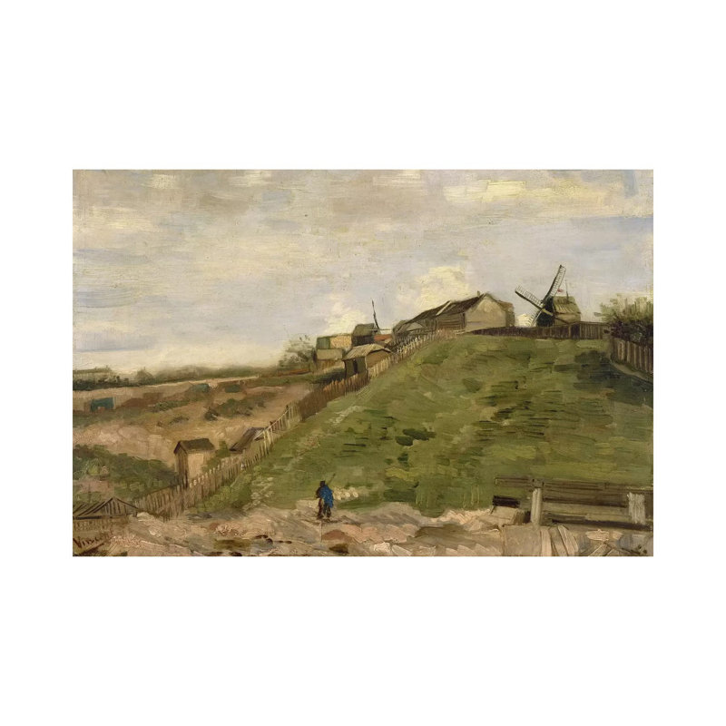 The Hill At Montmartre With Stone Quarry by Vincent Van Gogh - Wrapped Canvas Gallery-Wrapped Canvas Giclée