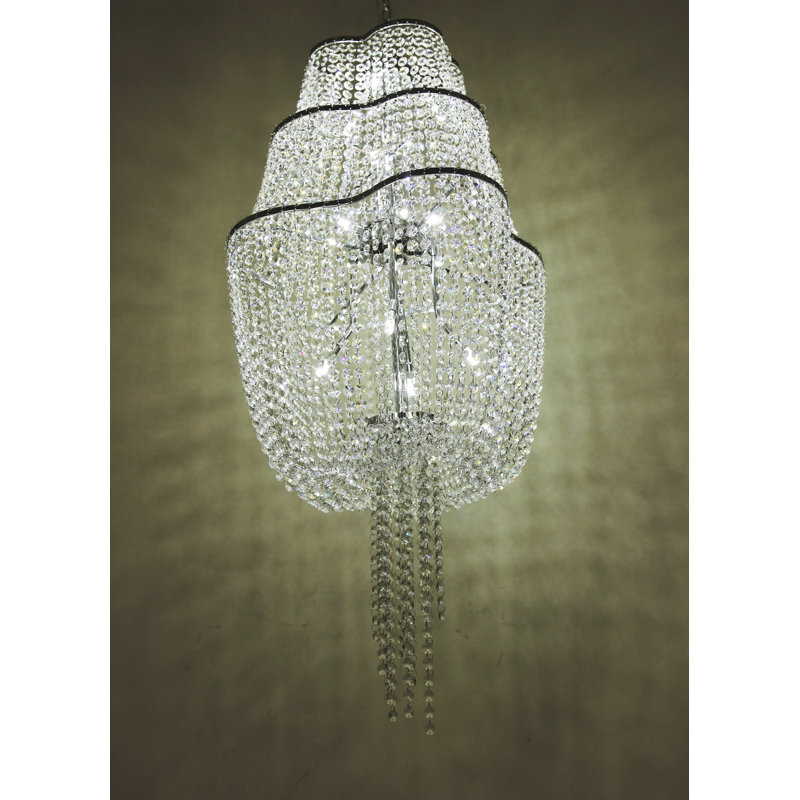 16 - Light Glass Empire Chandelier