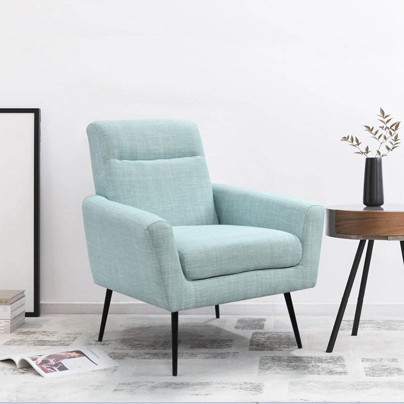 Fauteuil large 30 po Wellesley, Lin bleu clair