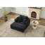 Chaise longue avec repose-pieds et coussins de rangement amovibles-1650855270