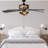 52"W Ummuhan 5 - Blade Hand-Soldered Stained Glass Ceiling Fan with Pull Chain-1689118403
