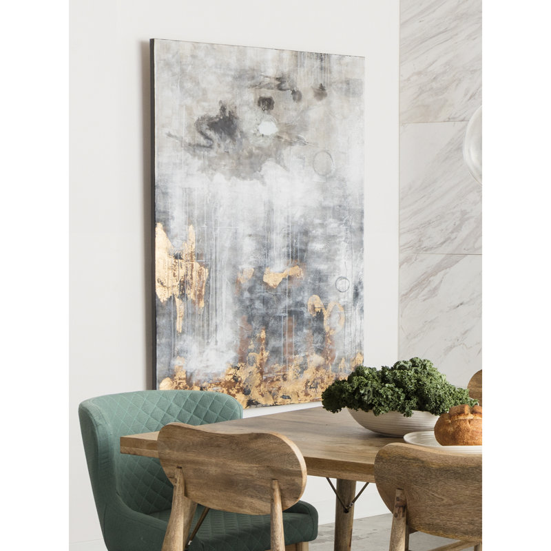 Gold Rain Painting Print on Canvas
