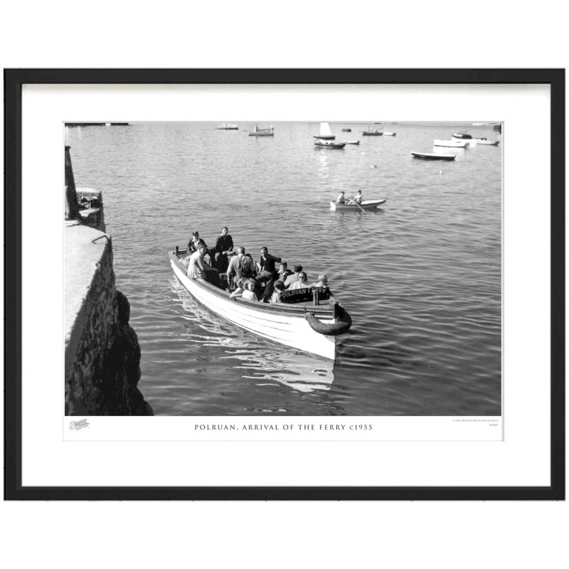 Polruan, Arrival Of The Ferry C1955 - Single Picture Frame Print, 45cm H x 60cm W x 2.3cm D