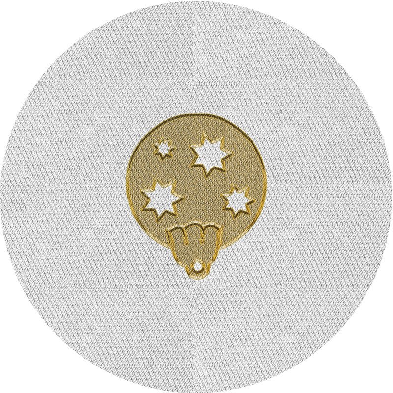Or Kensie/Tapis décoratif blanc, Rond 6 pi