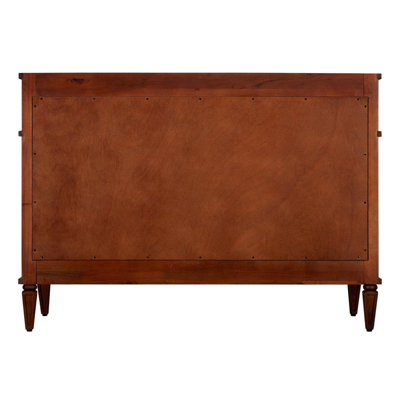 48" Elmdale Vanity for Rectangular Undermount Sink, Antique Brown, Carrara Marble, 8" Widespread