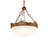 Rustic Lodge 4 - Light Hand Painted Rust Bowl Pendant