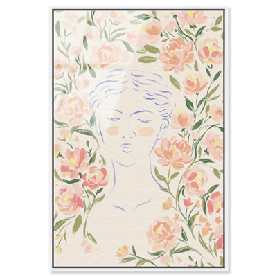 Artemis And Flowers Print by Oliver Gal