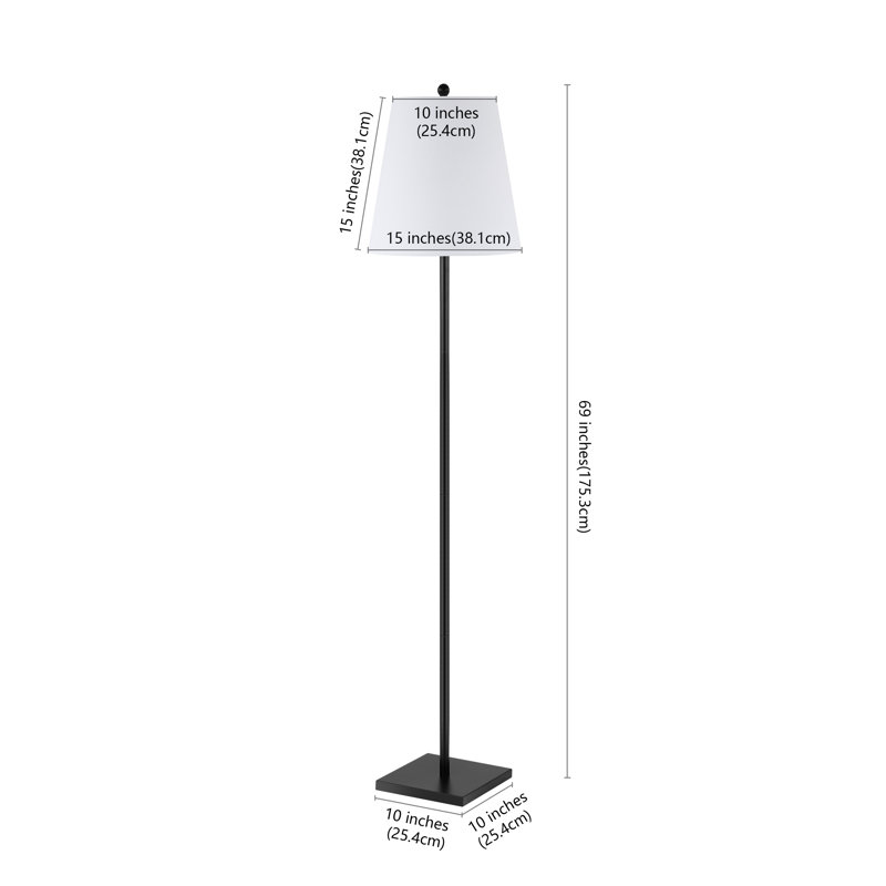 Lampe sur pied traditionnelle 69 po Paducah, Noir