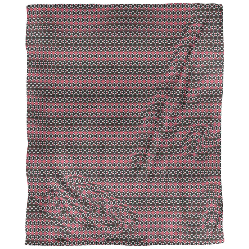 Housse de couette Katelyn Elizabeth, Housse de couette pour lit simple, Rouge foncé / noir
