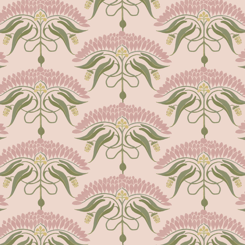 Fleur de Réve - Floral Wallpaper, Petal Pink, Premium Paper