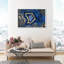 «Blue and Gold Abstract Geode» par Oliver Gal - reproduction-68786463-68786467