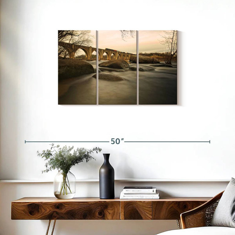 Rorry Train Over James River, 20" H x 33" W