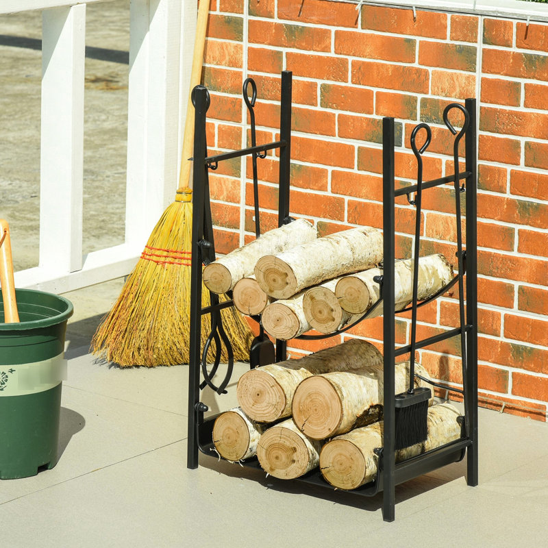 Support de rangement noir avec outils d'installation rapide - 2 niveaux