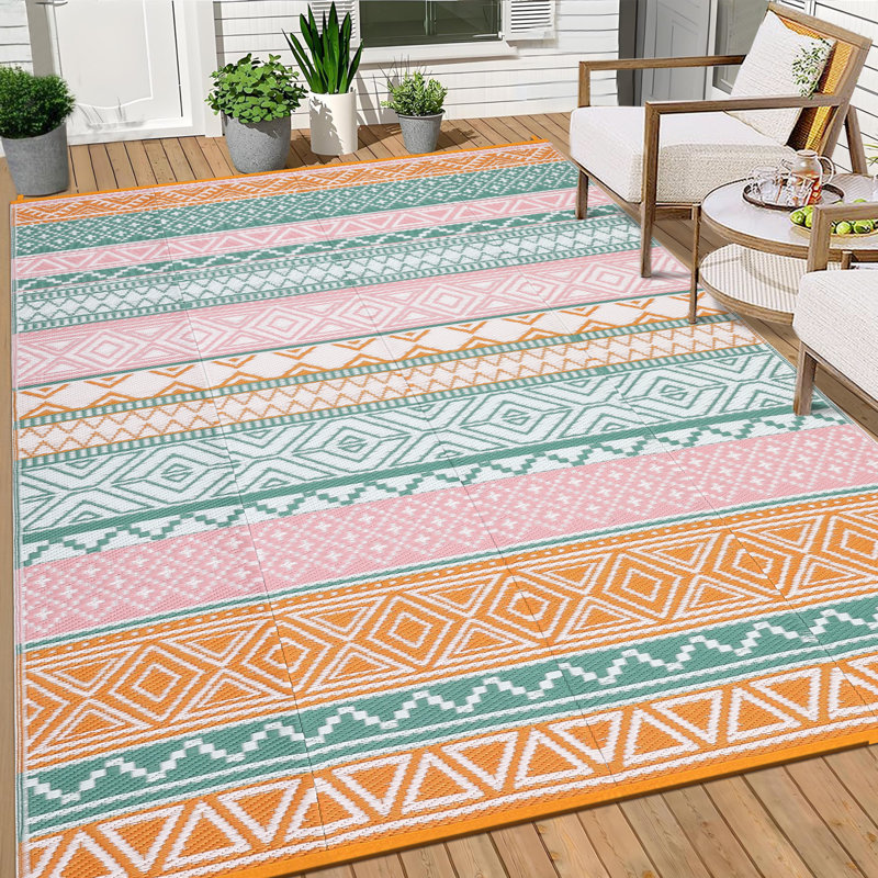 Outdoor Rug 10 x 20 ft Waterproof for Patios Clearance, Reversible Outdoor Plastic Straw Camping Rug Carpet, Large Rugs Mats for RV, Camper, Deck, Balcony, Beach, Picnic, UV Resistant Area Rug