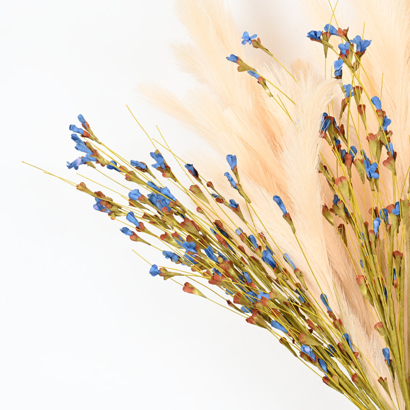 36 po Arrangement floral de fleurs de pampas artificielles pour remplissage de vases, Bleu