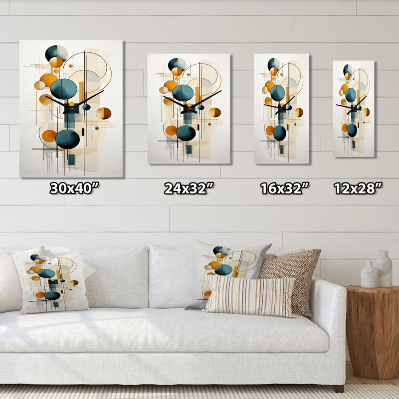Horloge murale géométrique moderne Sweet Serenity, H 40 po x l 30 po x P 1 po