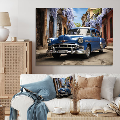 Cuban Blue Classic Car - Imprimé
