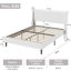 Structure de lit double en lin avec tête de lit à oreilles, lit plateforme double à oreilles avec support à lattes en bois, ports USB, aucun sommier nécessaire, sans bruit-109548552-94014076