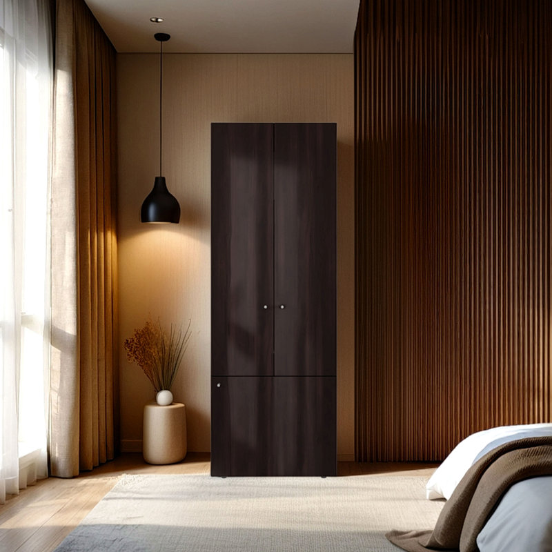 Armoire, 3 portes, 3 tablettes wengé