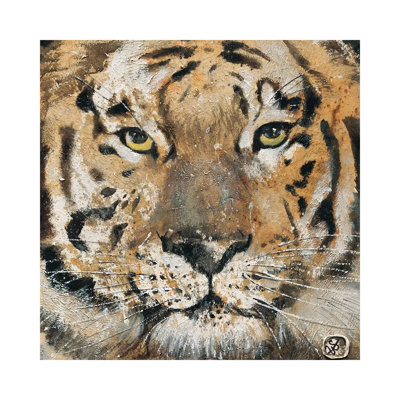 Tiger 1 Piece Wrapped Canvas Painting