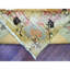 Tapis oriental doré 9 pi 1 po x 11 pi 6 po brun Peshawar d'inspiration art déco, laine douce et brillante, teinture végétale, noué à la main