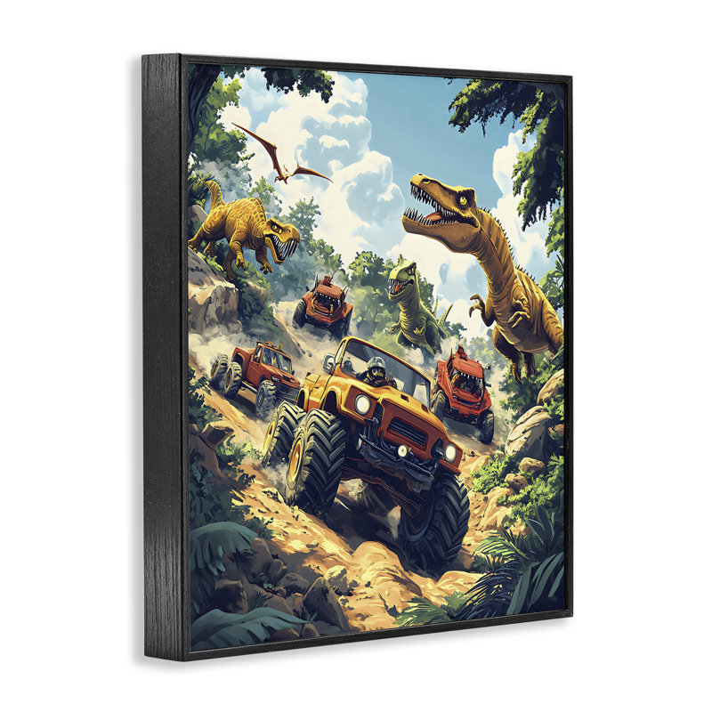«Dinosaur & Monster Truck Adventure», estampe numérique, design by Creative Studio, H 20 po x l 16 po