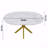 Modern And Simple Round Dining Table With Extendable Blades, Carbon Steel X-Shaped Base