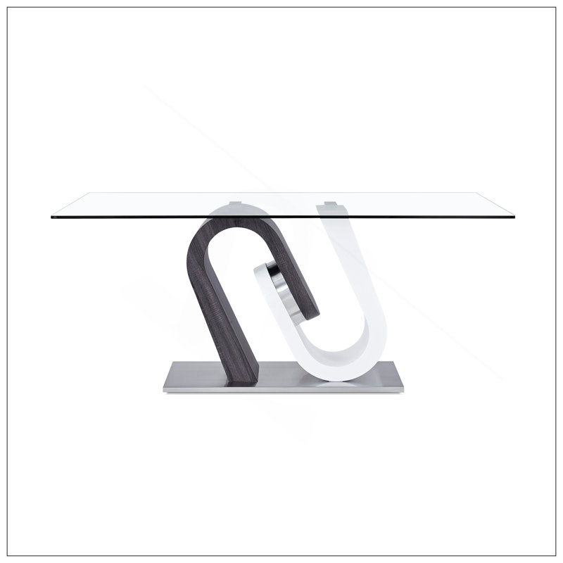 TONY DINING TABLE GREY/WHITE