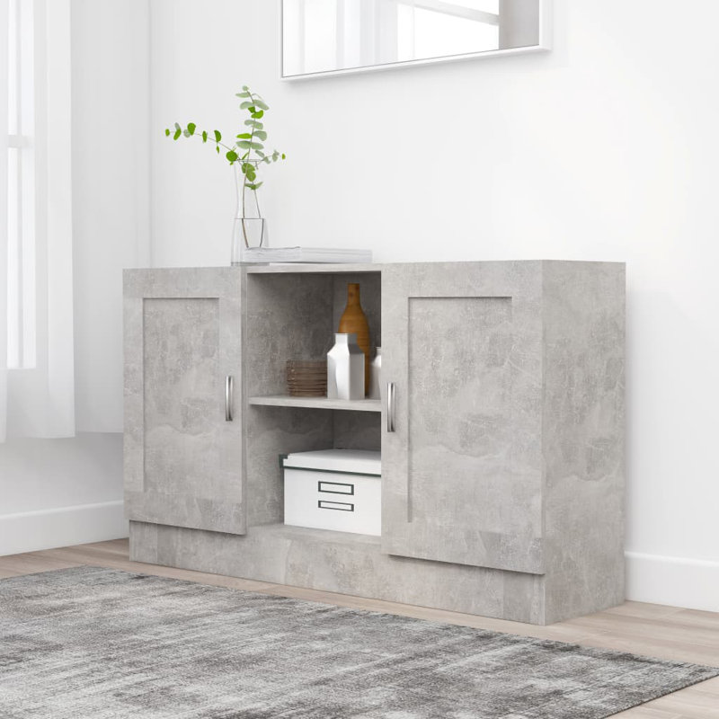 Aujane 120cm Sideboard, Concrete Grey, Engineered Wood