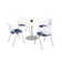 Mode Square Breakroom Table and Kool Chair Set