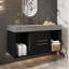 Meuble-lavabo flottant contemporain simple 39,4 po avec comptoir en faux marbre, lavabo en céramique et 2 tiroirs en bois massif multicouches-812986571-812986583-812986570