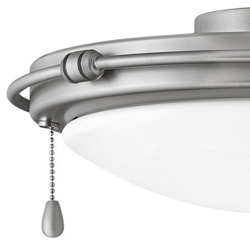 1-Light LED Ceiling Fan Bowl Light Kit, Brushed Nickel