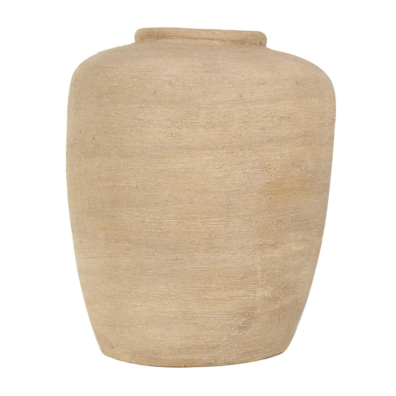 Felicie Ceramic Textured Novelty Table Vase, 15.75" H x 13.05" W x 12.95" D
