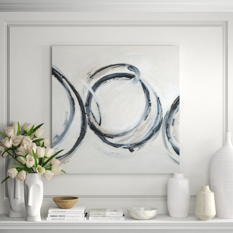Rewind Painting by Barclay Butera, 36" H x 36" W x 1.5" D, Hand Embellishment Texture